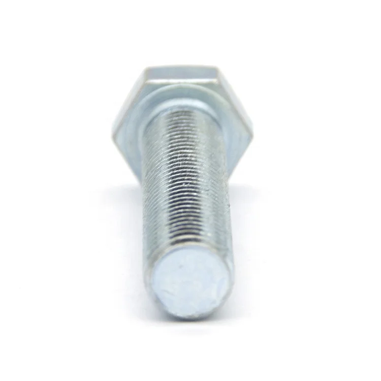 
High quality carbon steel hex head bolt DIN933/931 Grade 4.8/6.8 plain/zinc plated/HDG 