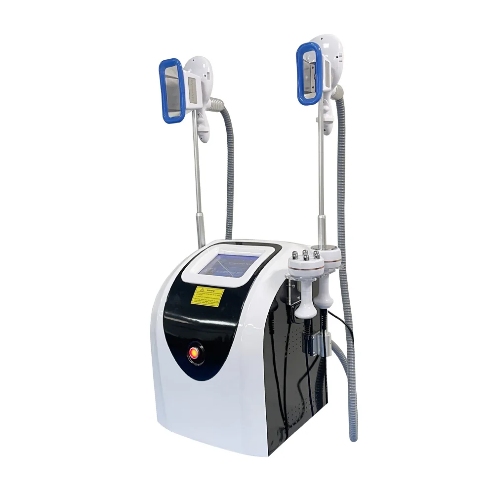 

4 in 1 multifunctional cryotherapy cavitation ultrasound cryo lipolysis lipo laser slimming machine, White
