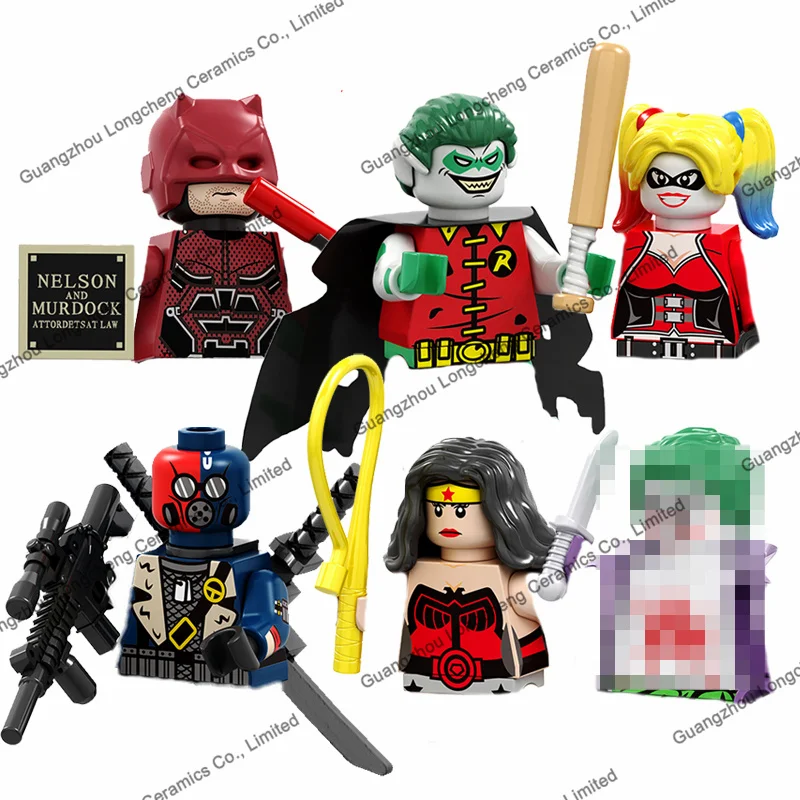 

Super Heroes DC Character Daredevil Death Knell Wonder Zombie Spider Woman Man Mini Building Blocks Figures Kid's Toy PG8196