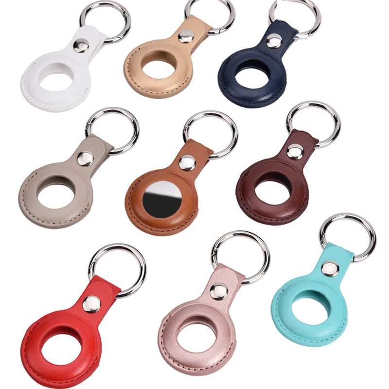 

PU Leather Protective Case With Key Ring Designed For Airtags 2021, Tracker Holder Key Chain Portable Protector For Air Tag