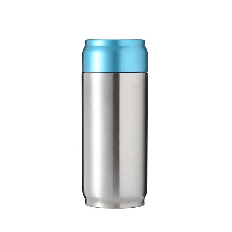 

Everich 350ml Keep Drink Hot And Cold Double Wall Stainless Steel Can Cooler With Lid, Customized color