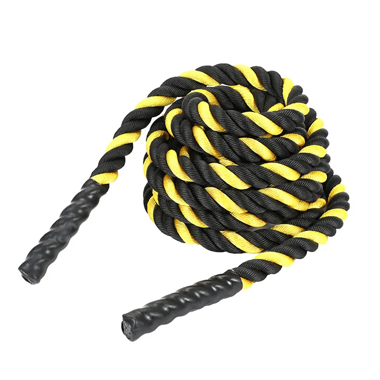 

nylon battle ropes hook gym climbing rope gym fitness heavy battle rope workout muscle, Black/red/yellow/green