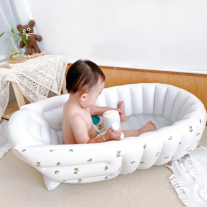 

Inflatable Pool Baby Swimming Pool Baby BathTub Kids Portable Outdoor Children Basin Bathtub Newborns Swimming Pool, As the pictures