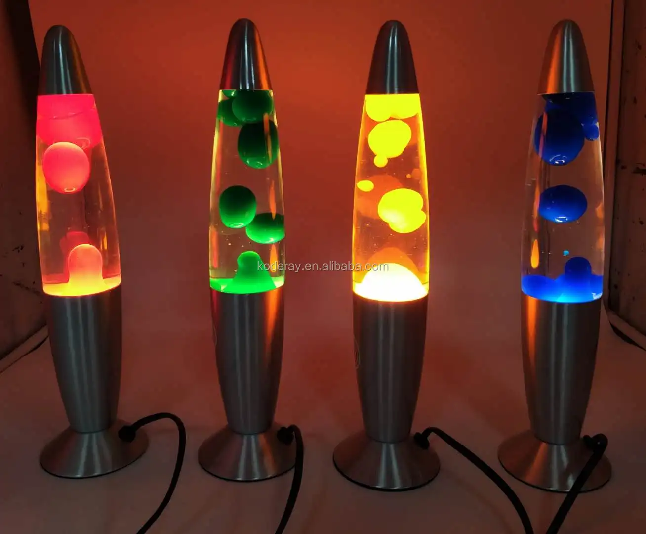 New Design Metal Material Rocket Small Night Lava Lights Table Lava