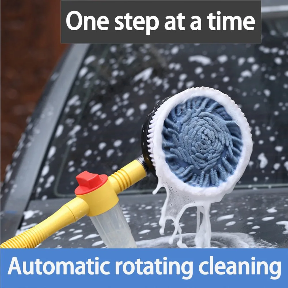 Rotary Microfiber Cleaning Brush Detachable & Extendable Scrub Brush