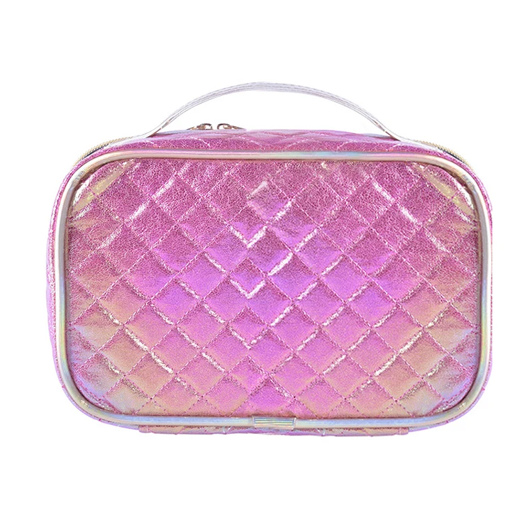 

Designer Jelly Holographic PU Makeup Bag for Women, Accept customized color