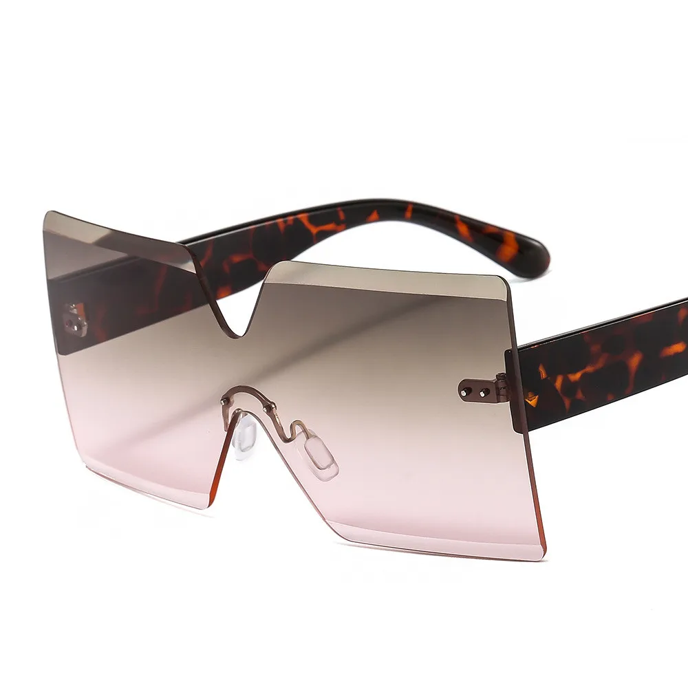 

Stylish Female Brown Vendor Popular Luxury Women Wholesale China Square Frame Eyewear Big Sunglasses
