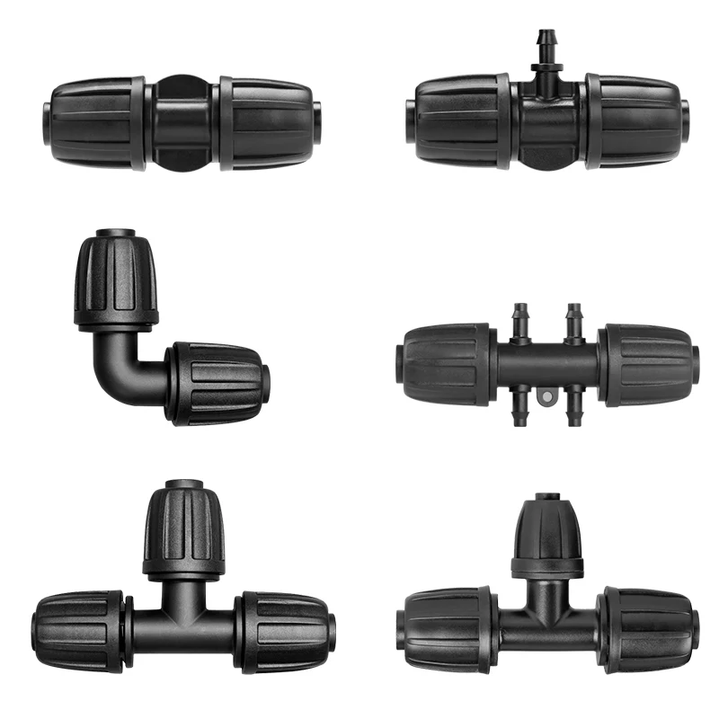 

13/16mm Garden Irrigation Water Pipe Connector Fittings,Elbow, tee, straight, reducer tee