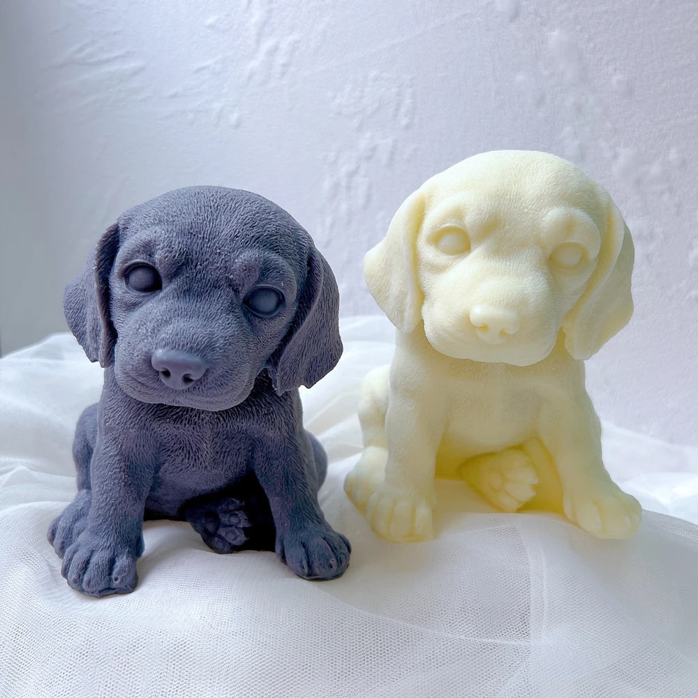 

3 Designs Animal Puppies Wax Silicone Mould Puppy Dog Lover Home Decor Beagle Dog Candle Mold, Stocked / cusomized