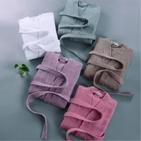 

Wholesale OEM kinds of robes spring autumn winter sleep robe 100% cotton towel fabric suck water men women hotel bathrobe