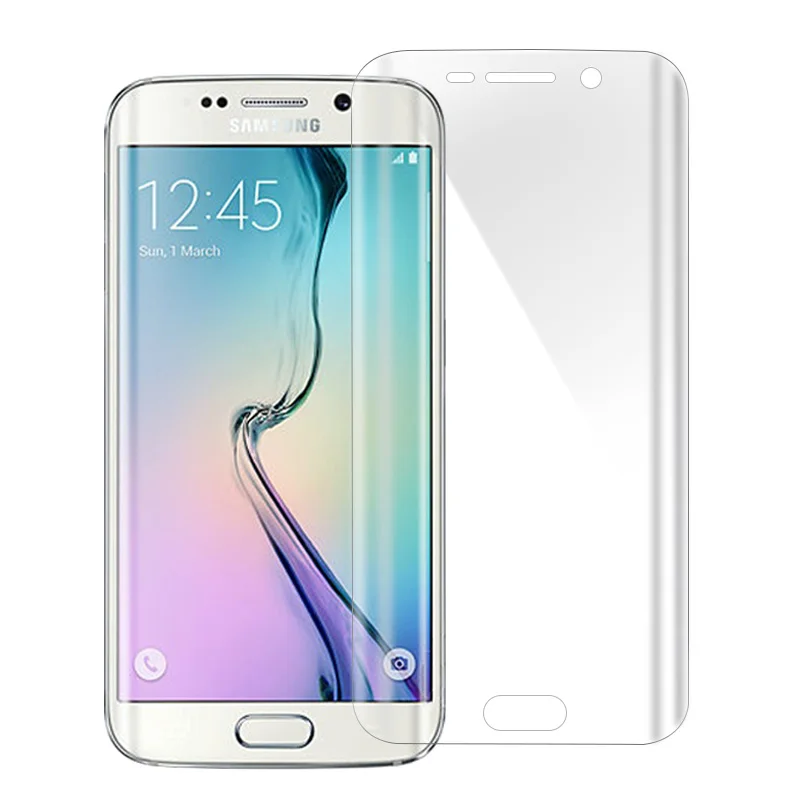 

Edge to edge soft screen protector for samsung galaxy s6edge full glue Pet hd transparent membrane freefron screen protector