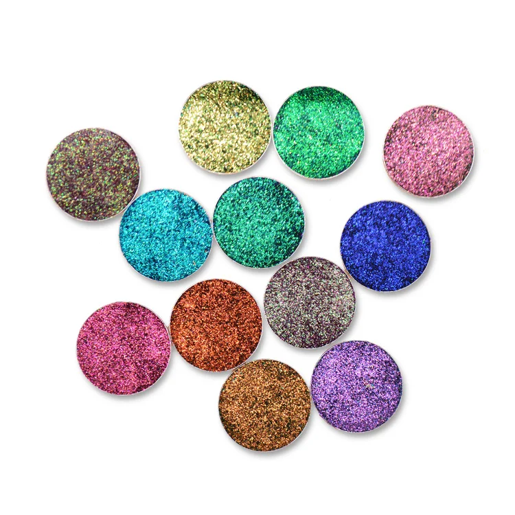 

Wholesale no logo high pigment private label single pressed glitter eyeshadow