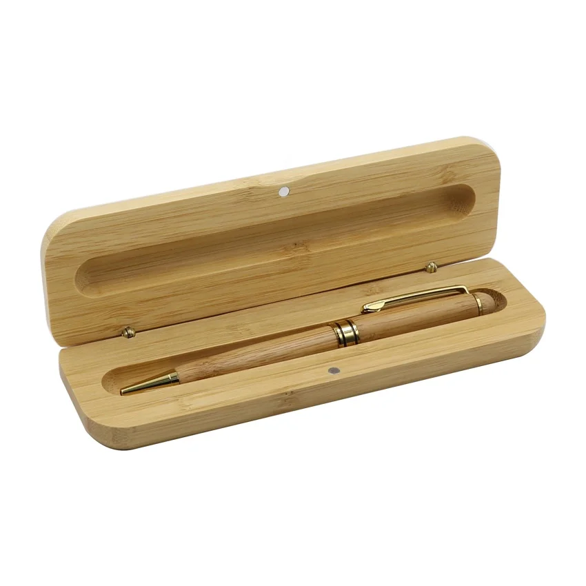 

Promotional bamboo ball pen bamboo pen case bamboo pen box