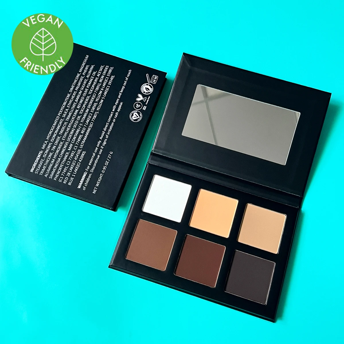 Talc Free Paraben Free Face Palette Low Moq Highlighter Makeup Private Label Make Your Own Brand Blush & Contour Powder Palette