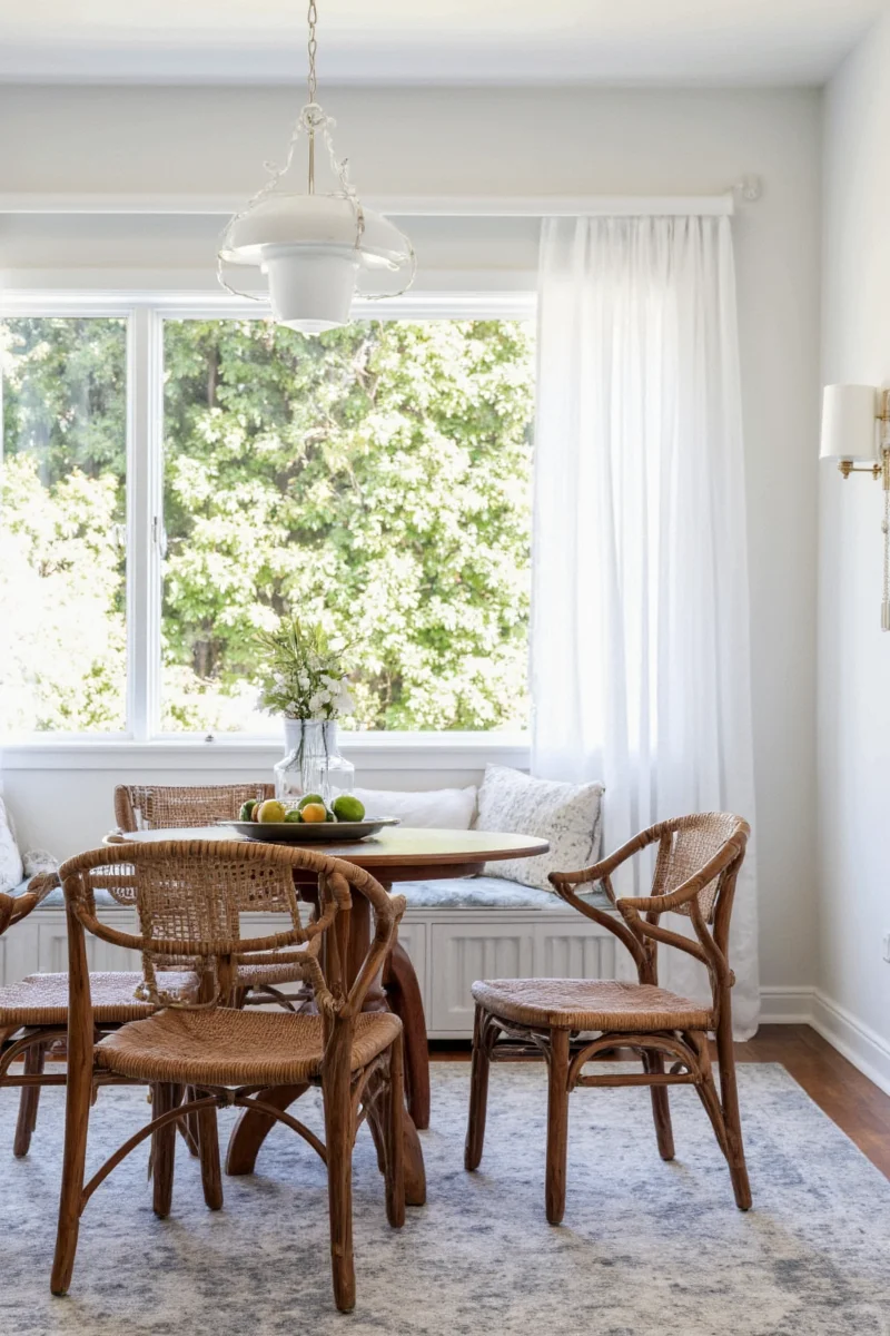 Family-friendly sanctuary bistro with natural light and soft textures