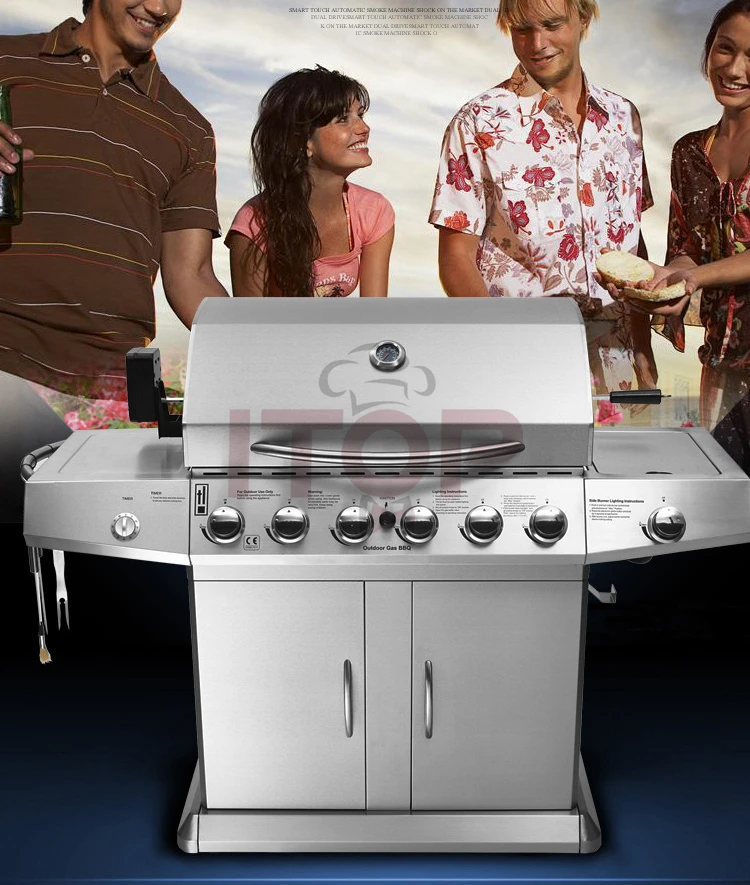 6 Burner Gas Bbq Stainless Steel Grill Bbq Cyprus Outdoor Kitchen