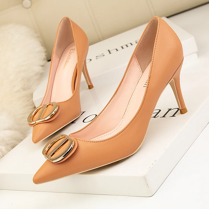 

Dropshipping women's pumps pointed toe heels office ladies shoes fast delivery custom pumps for women