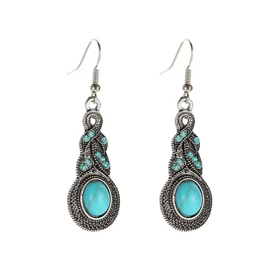 

New fashion retro pattern plates gold crystal tahitian pearl earrings hot sale bohemian personalized earrings, As pic