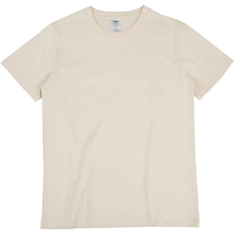 

Man 100% Cotton 270g Plain T Shirt Men Custom logo for t shirt