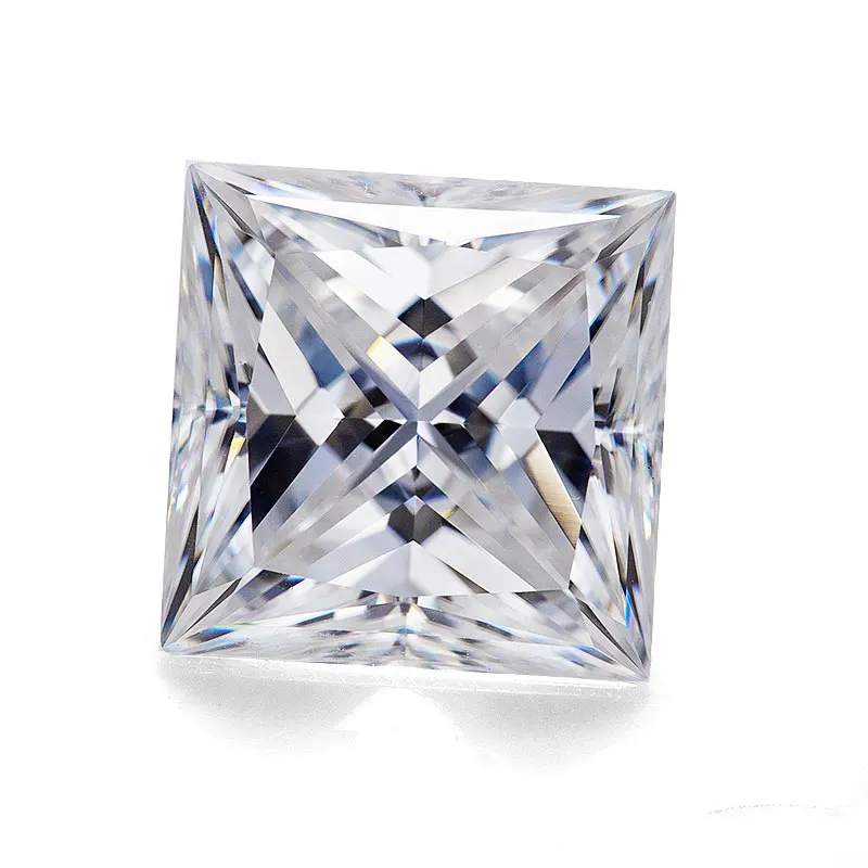 

5.5x5.5mm 1 carat square shaped princess cut GH color forever brilliant loose diamond VVS moissanite