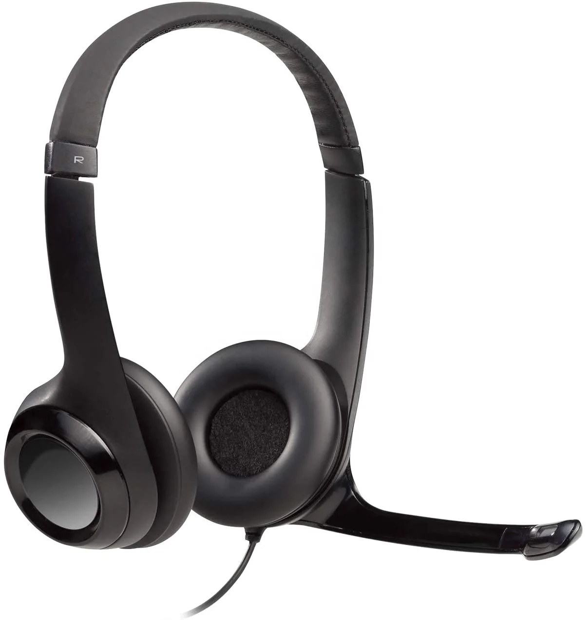 

Original New Versatile USB Headset With Adjustable Padded Headband H390 Headset, Black white