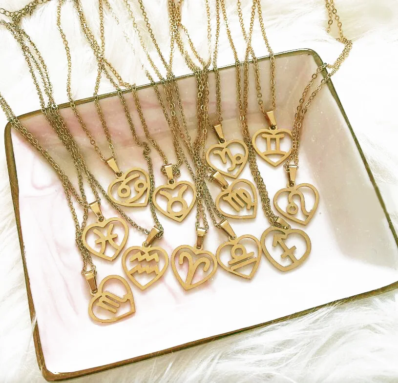 Heart Shaped Personalized Custom Name Necklace Kigu Olivia 18ct Gold Plated