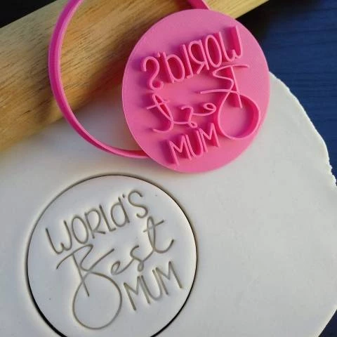 

60mm happy mother's day mother pla plastic embosser stamp cookie cutter cake mold cake tools