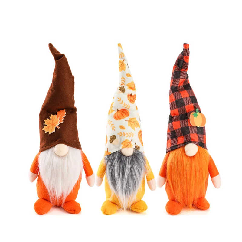 

Tailai Fall Decoration Plush Gnomes Pumpkin Maple Leaf Handmade Elf Doll Thanksgiving Day Kids Festival Easter Bunny Decor