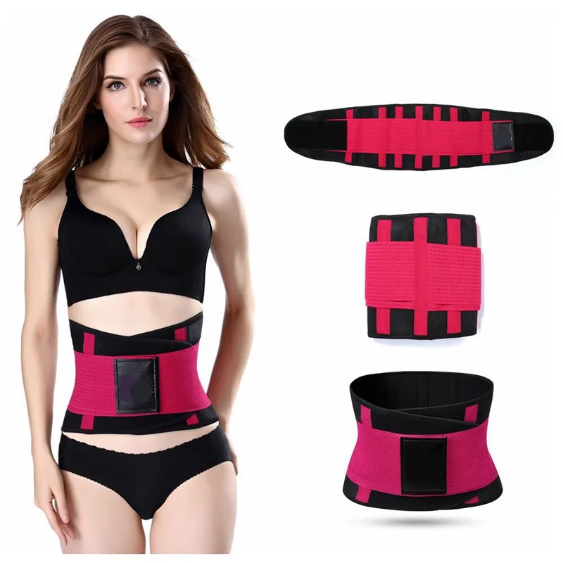 

OEM Slim body waistband corset Abdominal strap adjustable abdomen belt waist belt waist trainer neoprene exercise waist trainer, Black blue pink purple