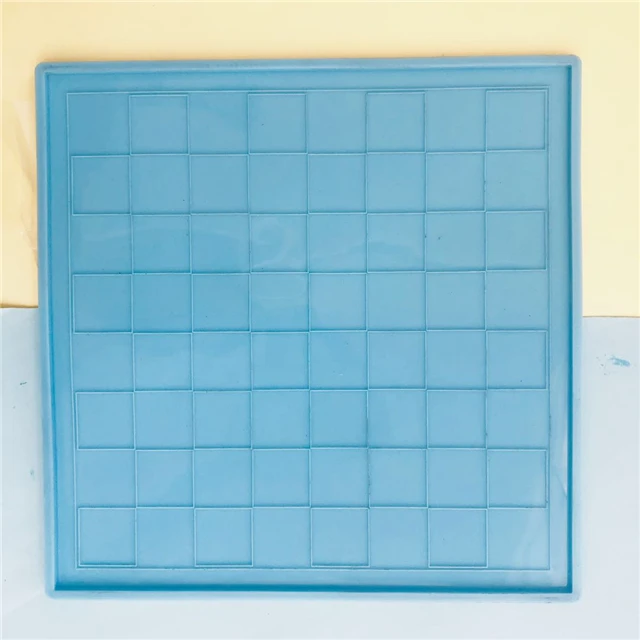 

B894 DIY Shiny Resin Crafting Molds Silicone Chess Plate Mould, Stock or customized