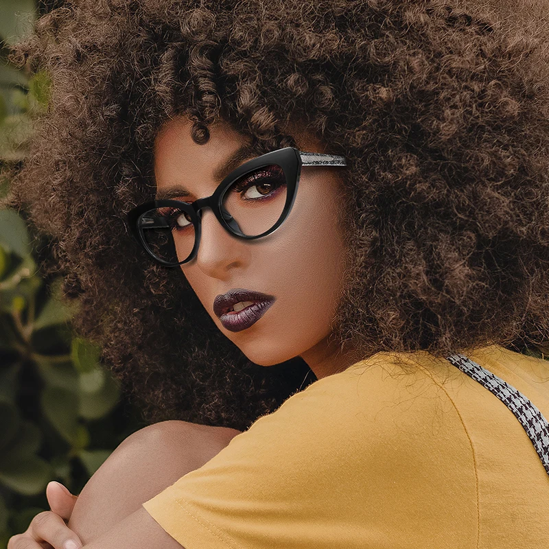 

Blue Light Blocking Eye Safety Optical Clear Designer Fashion Frame Glasses, Shown