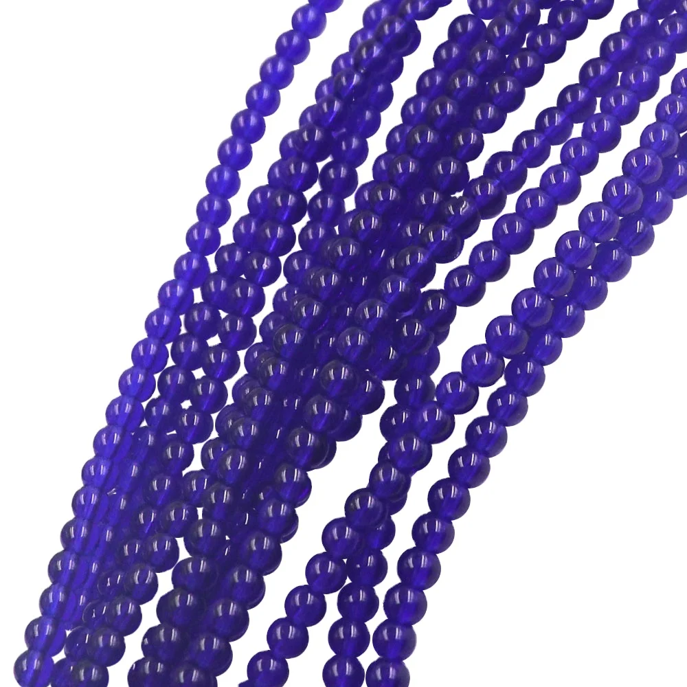 

4mm Round Crystal Beads Navy Blue Color Glass Loose Strand Beads For Bracelet Jewelry Making In Stock, Any color is available