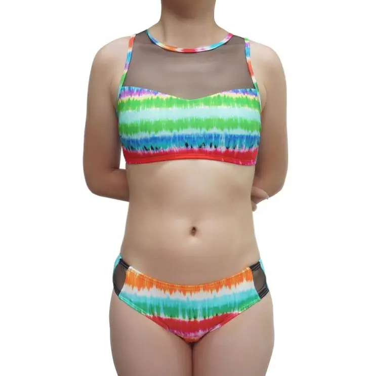 

Two Pieces Beachwear Set Mesh Bikini Hole Back Design Women 2021 Two Piece Beachwear, Picture