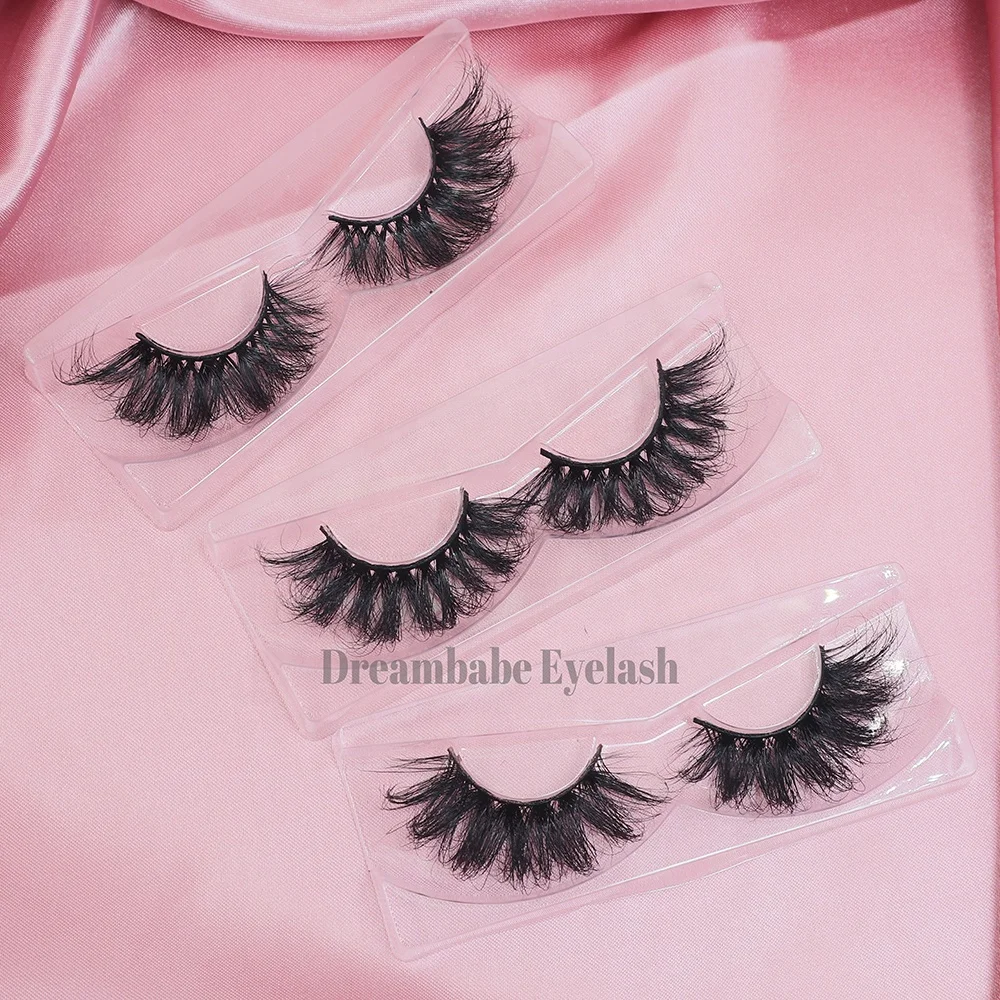 

FREE eyelash SAMPLE handmade Custom Own Brand dramatic eyelashes long soft 3d 25 mm mink eyelash with high quality, Black