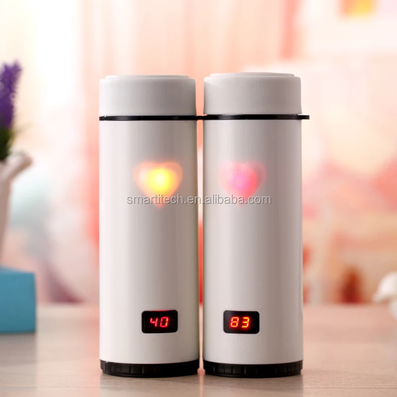

Travel Mug Light Smart Cup 304 Stainless Steel Sports Water Bottle with Temperature Display