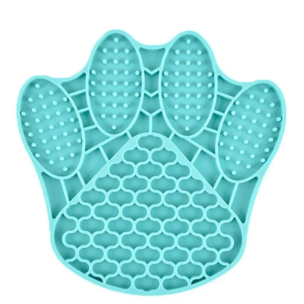 

Silicone Claw-Shaped Pet Bowl Dogs Cats Slow Food Mat Dispensing Feed Plate Lick Pad Pet Bowl