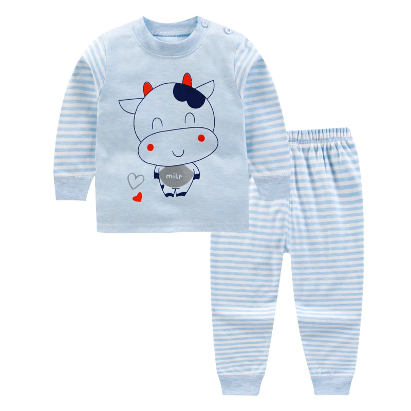 

Kids 2pcs Set Sleepwear Private Label Soft Cotton Pajamas Baby Clothes