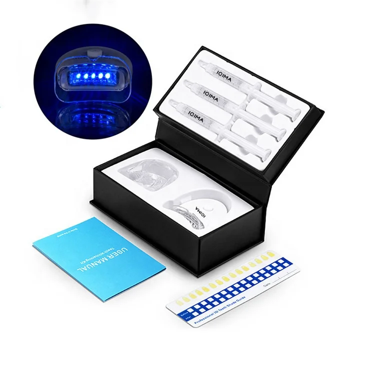 

2021 New Design Smart Teeth Whitening Kit With 5 Lamp Oral Hygiene Syringe Bleaching Gel Kit, Customized