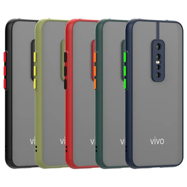 

Amazon Hot Sale For Vivo S9 S9E S7T X60 Pro Plus Matte Color Edge Phone covers Flexible Translucent Frosted Cell Phone Case, 6 colors