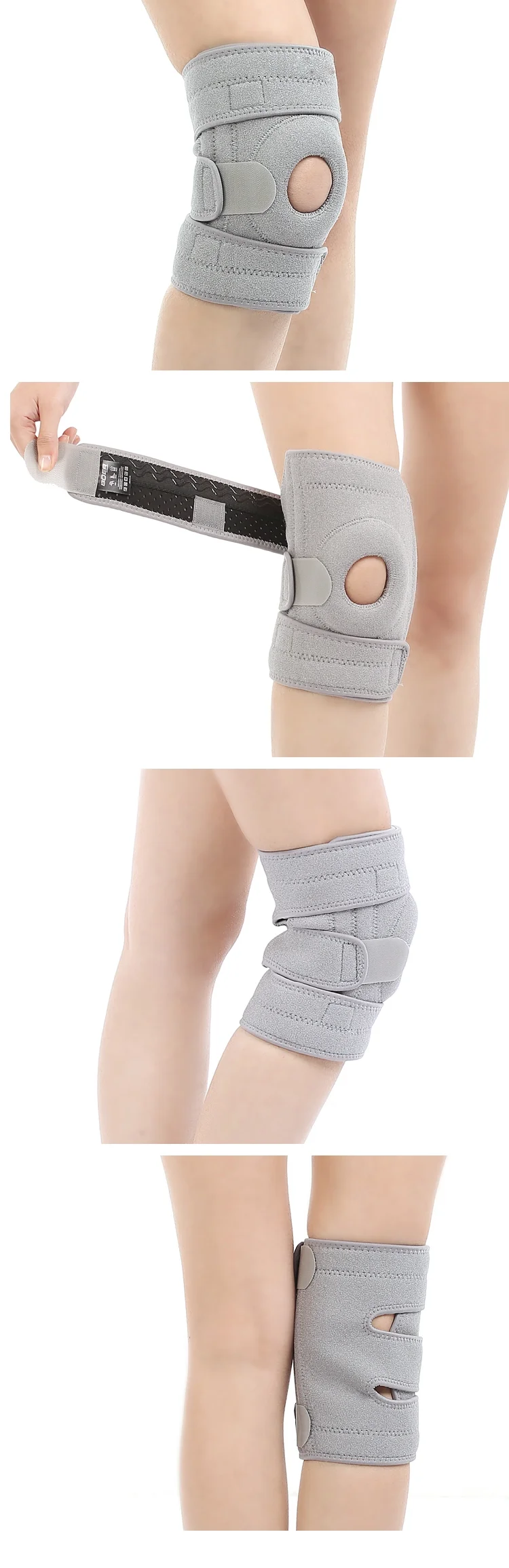 Waterproof Knee Support With Four Springs Open Patella Knee Brace for woman