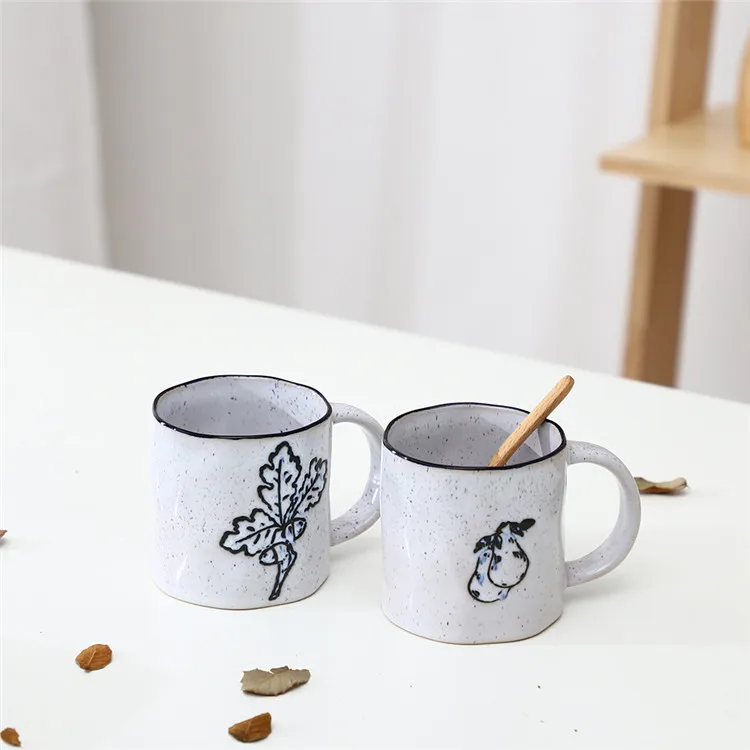 Novel ceramic cup custom pattern logo cheap hotel  tea milk latte espresso coffee white porcelain mug with handle .jpg