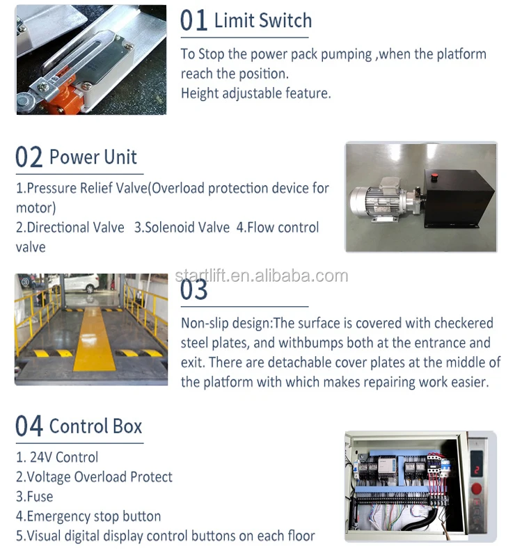 START 3 Tons 5.5M Height Car Elevator Lift Four Post Car Lift