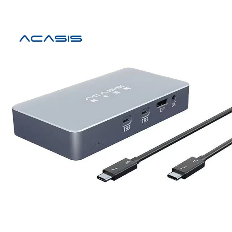 

Acasis M.2 Dual-disk NVME HDD Enclosure USB4.0 Docking Station Type C to USB 3.0 Hard disk box