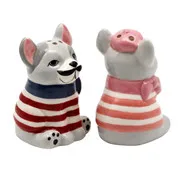 Funny ceramic cat shaped cookie food jar with tail