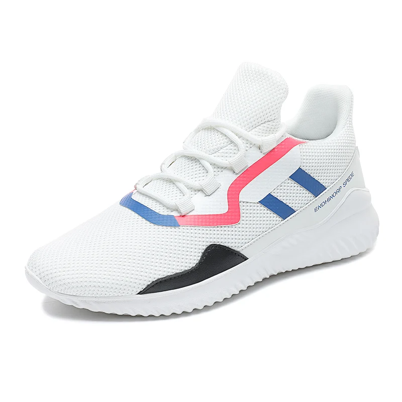 

2021 Hot Trending Footwear Breathable Men Sneakers Custom Logo Fly Knit Upper Lace Up Men Night Running Shoes
