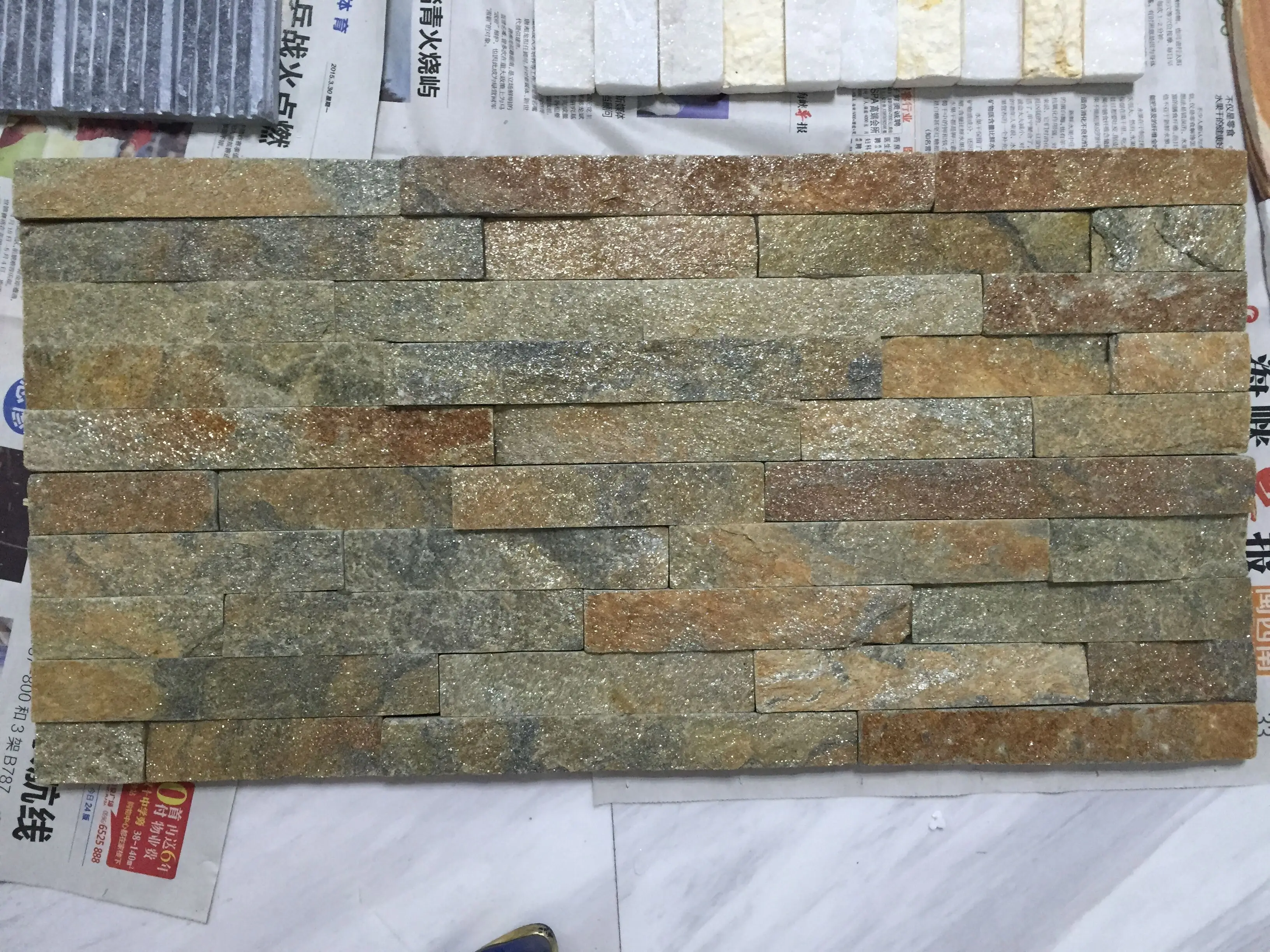 Natural Split Multi Color Slate Culture Stone Tiles for Wall Cladding Decoration factory