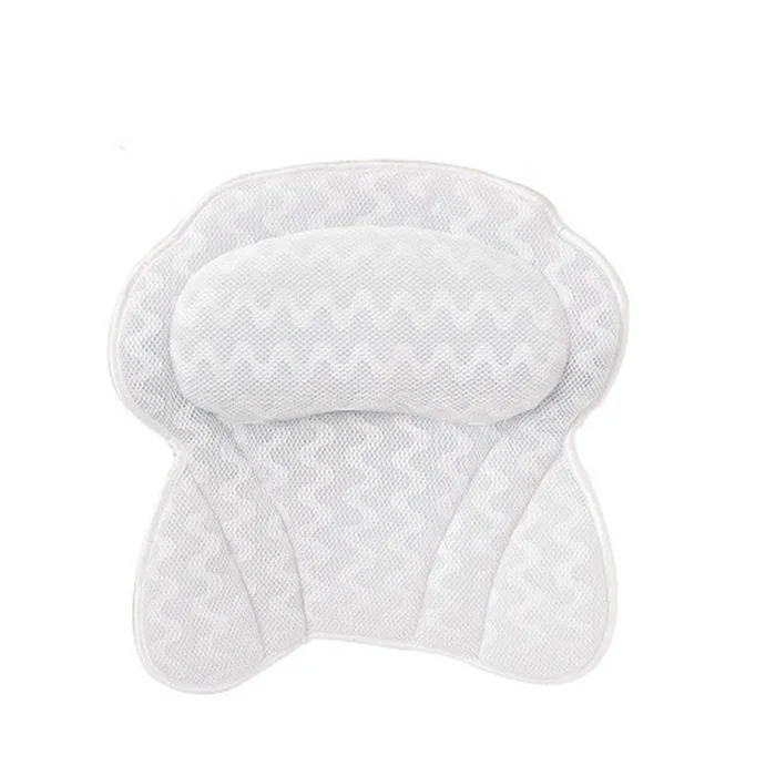 

Women Men Ergonomic DESIGN 3D Air Mesh luxurious bathtub pillow, White bathtub pillow