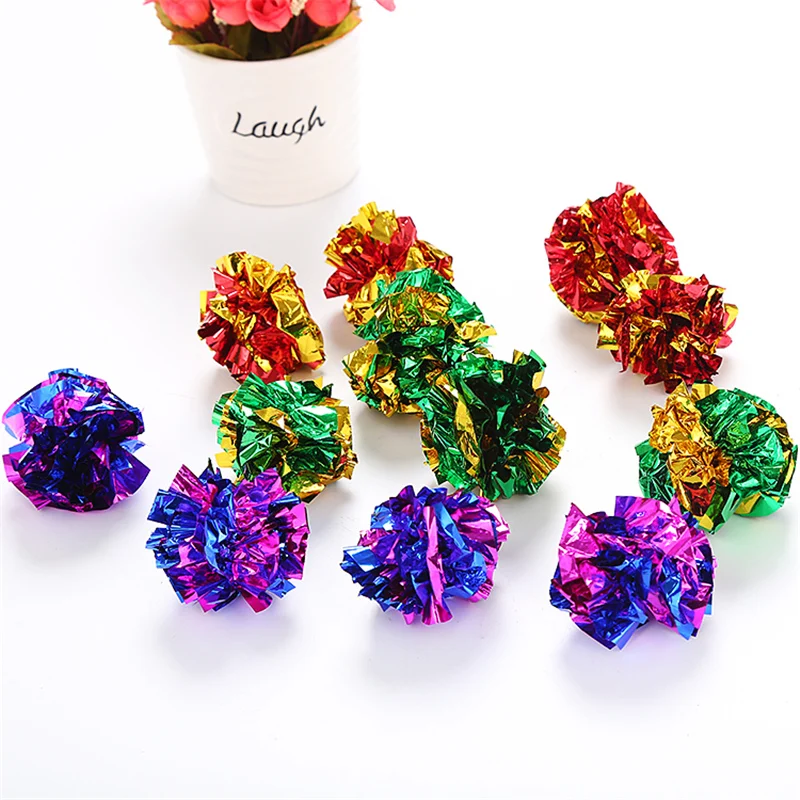

Colorful Ring Paper Toy For Kitten Interactive Crinkle Ball Toy