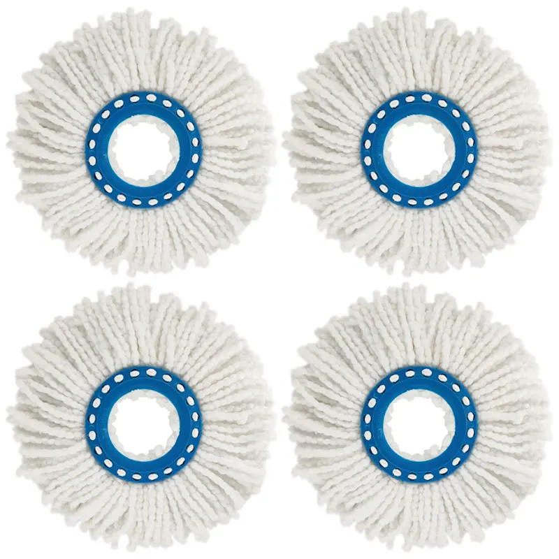 

360 spin round mop pad swivel mop replacement head microfiber mop pad refill, Blue