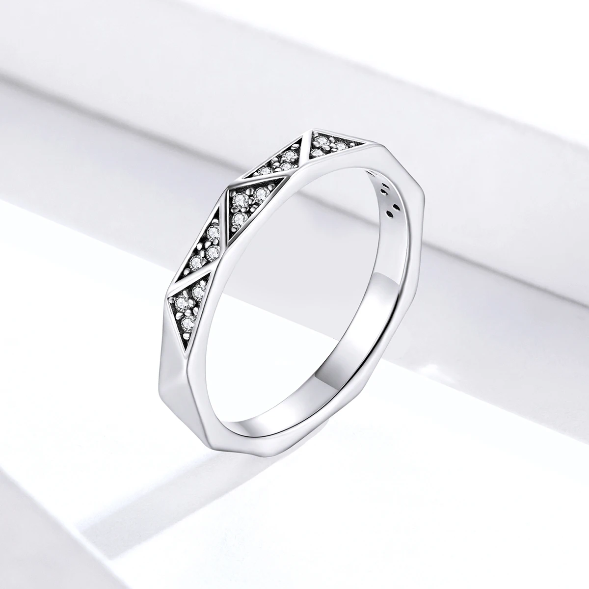 

Korean Style Fine Geometric Minimalist 925 Sterling Silver Finger Rings for Women
